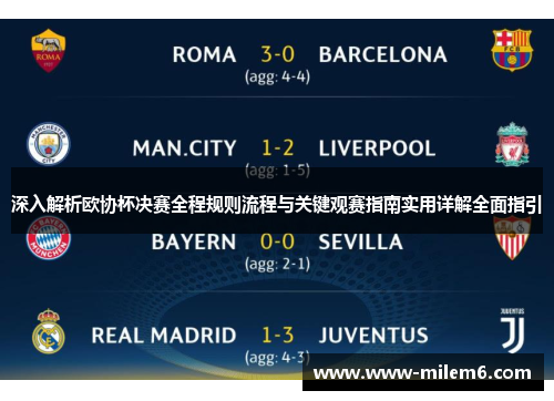 深入解析欧协杯决赛全程规则流程与关键观赛指南实用详解全面指引